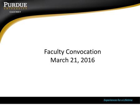 Faculty Convocation March 21, 2016.