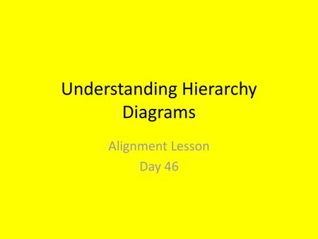 Understanding Hierarchy Diagrams