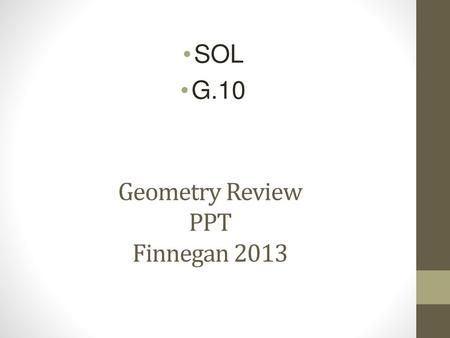 Geometry Review PPT Finnegan 2013