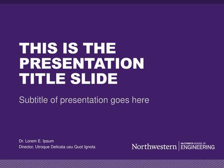 This is the presentation title slide