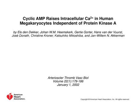 Arterioscler Thromb Vasc Biol