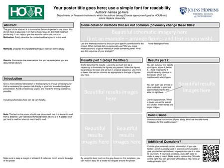 Your poster title goes here; use a simple font for readability