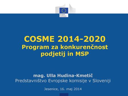 COSME Program za konkurenčnost podjetij in MSP