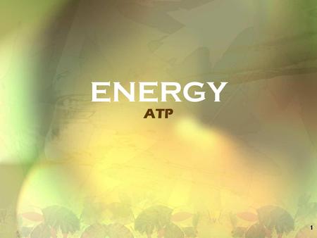 ENERGY ATP.