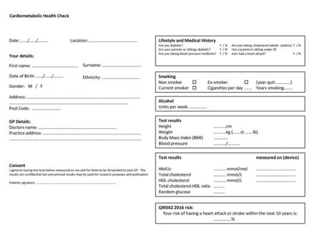 Cardiometabolic Health Check