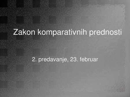 Zakon komparativnih prednosti