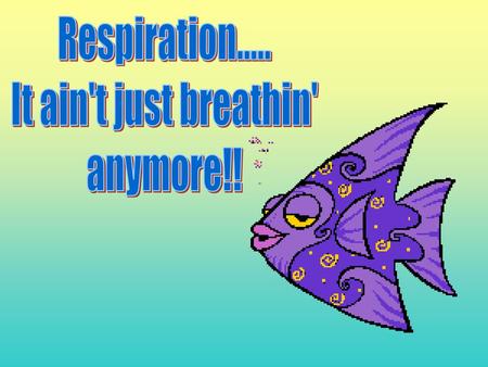 Respiration..... It ain't just breathin' anymore!!