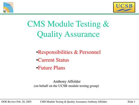 CMS Module Testing & Quality Assurance