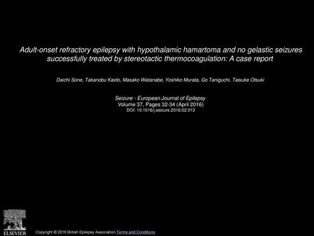 Seizure - European Journal of Epilepsy