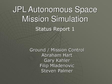 JPL Autonomous Space Mission Simulation