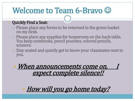 Welcome to Team 6-Bravo 