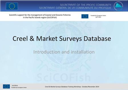 Creel & Market Surveys Database