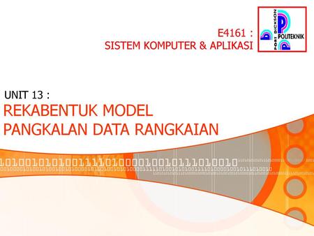 REKABENTUK MODEL PANGKALAN DATA RANGKAIAN