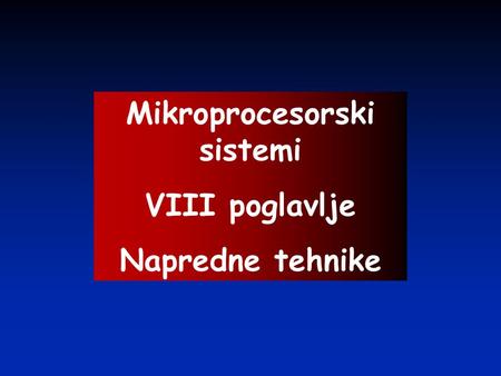 Mikroprocesorski sistemi