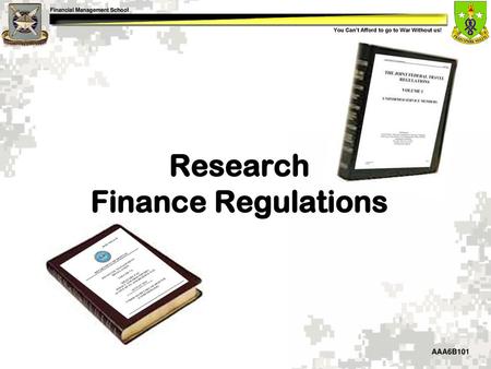 Research Finance Regulations