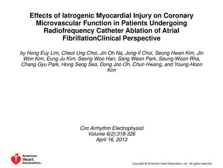 Circ Arrhythm Electrophysiol