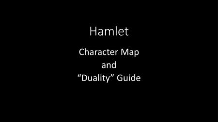 Character Map and “Duality” Guide