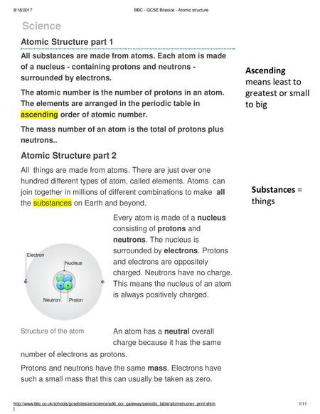 Science Ascending means least to greatest or small to big