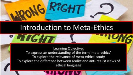 Introduction to Meta-Ethics