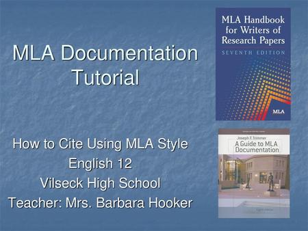 MLA Documentation Tutorial