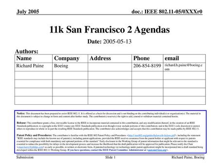 11k San Francisco 2 Agendas