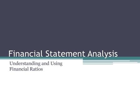 Financial Statement Analysis