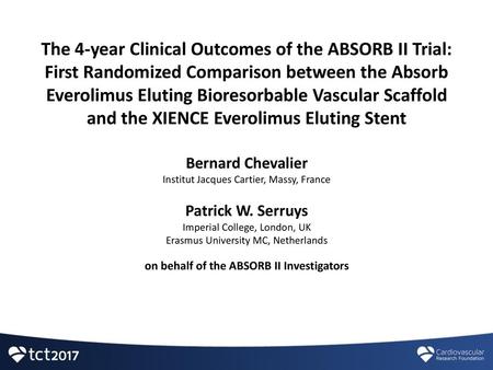 on behalf of the ABSORB II Investigators