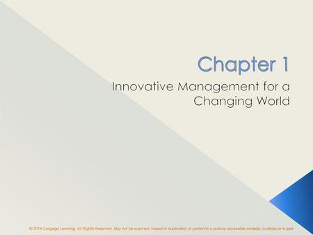 Innovative Management for a Changing World