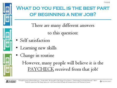 What do you feel is the best part of beginning a new job?