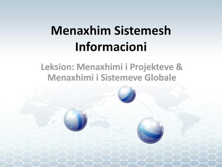 Menaxhim Sistemesh Informacioni