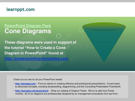 PowerPoint Diagram Pack Cone Diagrams