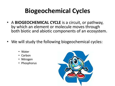 Biogeochemical Cycles