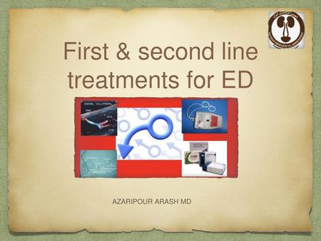 First & second line treatments for ED