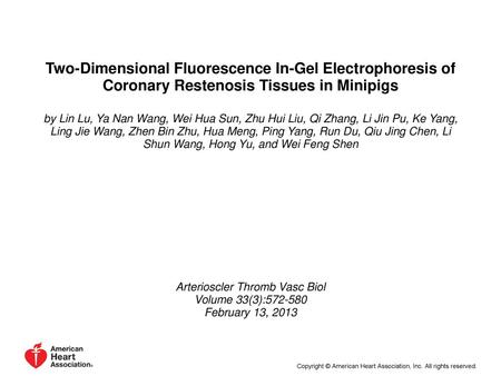 Arterioscler Thromb Vasc Biol