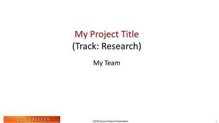 My Project Title (Track: Research)