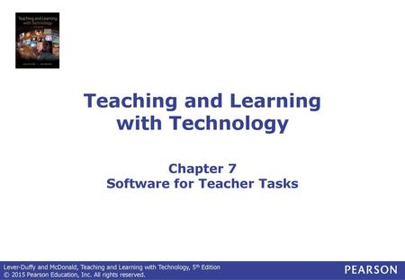 Teaching and Learning with Technology