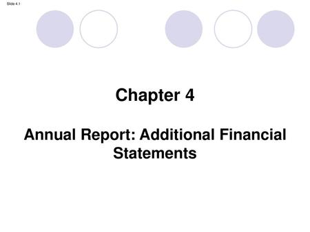 Annual Report: Additional Financial Statements