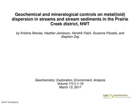 Geochemistry: Exploration, Environment, Analysis