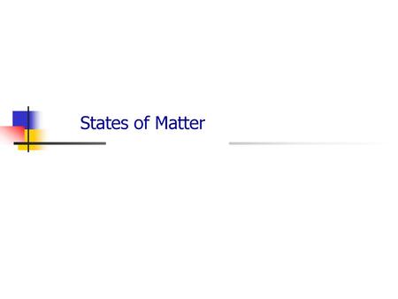 States of Matter.