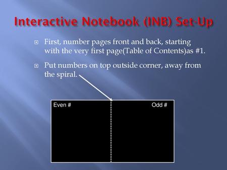 Interactive Notebook (INB) Set-Up