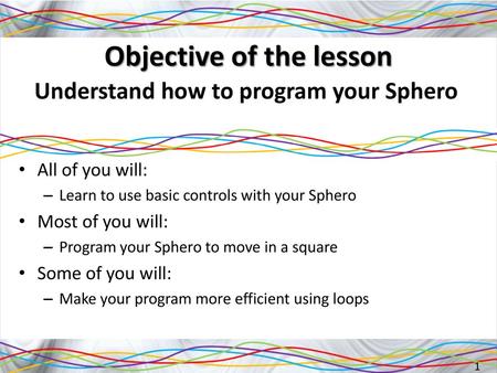 Objective of the lesson