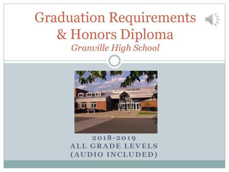 Graduation Requirements & Honors Diploma Granville High School