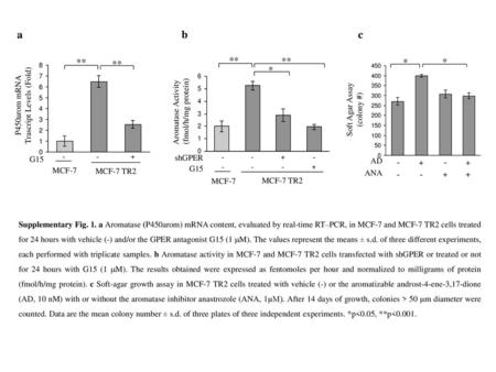 a b c ** ** ** ** * * * P450arom mRNA Trascript Levels (Fold)