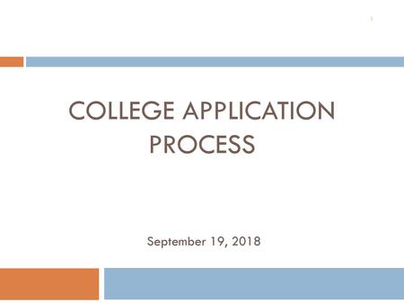 College application process