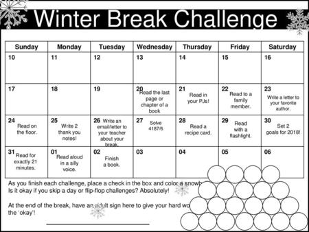 Winter Break Challenge