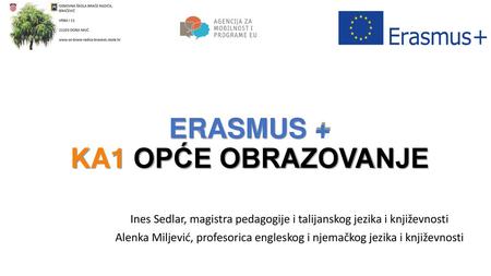 ERASMUS + KA1 OPĆE OBRAZOVANJE