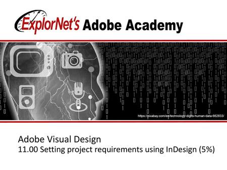 Adobe Visual Design Setting project requirements using InDesign (5%)