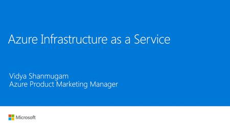 Azure Infrastructure as a Service