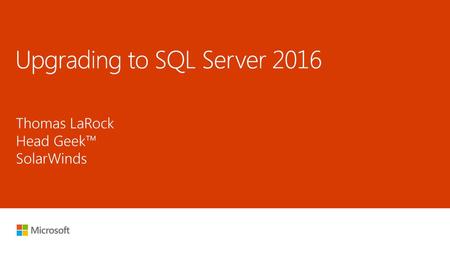 Upgrading to SQL Server 2016