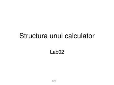 Structura unui calculator